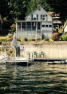 Lakehouse Vacation Rental - Lake Homes for rent on LakeHouseVacations.com, Lake property, Lake House Lake House Victorian Lakefront Cottage With Spectacular Sunrise View Of Water, View of Loon Lodge from Lake, on Spofford Lake in New Hampshire - Lakehouse Vacation Rental - Lake Home for rent on LakeHouseVacations.com