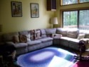 Lakehouse Vacation Rental - Lake Homes for rent on LakeHouseVacations.com, Lake property, Lake House Lake House Lakefront Home On Cossayuna Lake Near Saratoga Springs,ny, living room with 22 foot cathedral ceiling, on Cossayuna Lake in New York - Lakehouse Vacation Rental - Lake Home for rent on LakeHouseVacations.com