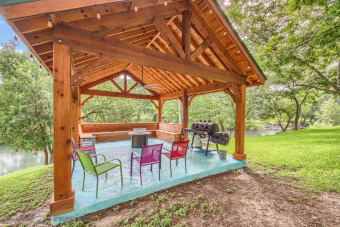 Lake House Guadalupe Riverfront on 1 acre, wrap around porches, pavilion, kayak & canoe!, , on Guadalupe River - Comal County in Texas - Lakehouse Vacation Rental - Lake Home for rent on LakeHouseVacations.com