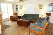 Lake House Oak Haven Lakeside Cottages - Beautiful And Private Lakefront Property, The 2 futon sofas fold out to double beds for extra sleeping arrangement., on Lake Murvaul in Texas - Lakehouse Vacation Rental - Lake Home for rent on LakeHouseVacations.com