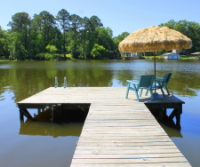 Lake House Oak Haven Lakeside Cottages - Beautiful And Private Lakefront Property, Enjoy relaxing on the private pier, on Lake Murvaul in Texas - Lakehouse Vacation Rental - Lake Home for rent on LakeHouseVacations.com