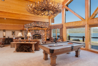 Lake House Spa and Pool Table and this Incredible Lakefront Lodge, , on Big Bear Lake in California - Lakehouse Vacation Rental - Lake Home for rent on LakeHouseVacations.com