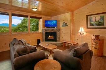 Lake House Romantic Cabin with Views, Outdoor Living Room, Fire Pit, Hot Tub, Upgrades!, , on Powdermilk Creek - Gatlinburg in Tennessee - Lakehouse Vacation Rental - Lake Home for rent on LakeHouseVacations.com