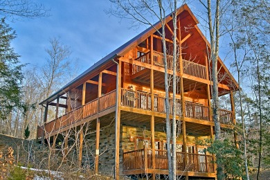 Lake House 3 Master Suite Cabin with Private Home Theater Room and Sauna, , on Powdermilk Creek - Gatlinburg in Tennessee - Lakehouse Vacation Rental - Lake Home for rent on LakeHouseVacations.com