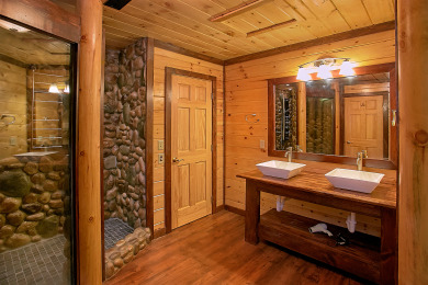 Lake House Experience Amazing Views and a Theater room from your Romantic Getaway Cabin!, , on Powdermilk Creek - Gatlinburg in Tennessee - Lakehouse Vacation Rental - Lake Home for rent on LakeHouseVacations.com