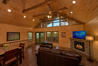 Lake House Escape to the ultimate honeymoon pool cabin with private indoor pool, , on Powdermilk Creek - Gatlinburg in Tennessee - Lakehouse Vacation Rental - Lake Home for rent on LakeHouseVacations.com