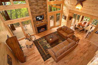 Lake House 3 Master Suite Luxury Cabin with Private Home Theater Room (9 Foot Screen!), , on Powdermilk Creek - Gatlinburg in Tennessee - Lakehouse Vacation Rental - Lake Home for rent on LakeHouseVacations.com