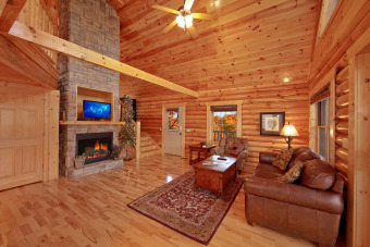 Lake House 3 Bedroom with your own private Home Theater room with 8 foot theater screen, , on Powdermilk Creek - Gatlinburg in Tennessee - Lakehouse Vacation Rental - Lake Home for rent on LakeHouseVacations.com