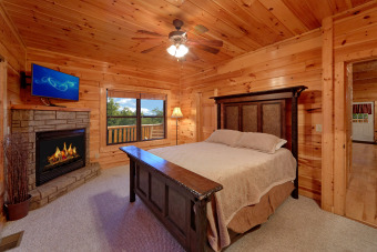 Lake House 5 Bedroom Gatlinbug Cabin with Home Theater Room - 9 Foot Theater Screen, , on Powdermilk Creek - Gatlinburg in Tennessee - Lakehouse Vacation Rental - Lake Home for rent on LakeHouseVacations.com