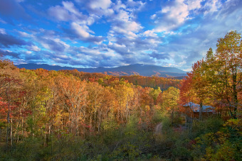 Lake House 4 BR Theater Cabin with Mountain Views and Fantastic Location - Sleeps 14, , on Powdermilk Creek - Gatlinburg in Tennessee - Lakehouse Vacation Rental - Lake Home for rent on LakeHouseVacations.com