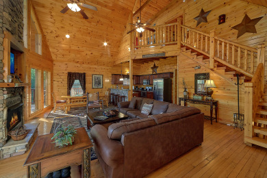 Lake House Luxury 4 Bedroom Gatlinburg Cabin with Private Home Theater Room, , on Powdermilk Creek - Gatlinburg in Tennessee - Lakehouse Vacation Rental - Lake Home for rent on LakeHouseVacations.com