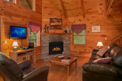 Lake House Romantic Getaway Cabin with Amazing Mountain Views, , on Powdermilk Creek - Gatlinburg in Tennessee - Lakehouse Vacation Rental - Lake Home for rent on LakeHouseVacations.com