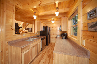 Lake House 2 Bedroom Luxury Cabin with 2 Master Suites and Private Deck - FREE wireless!, , on Powdermilk Creek - Gatlinburg in Tennessee - Lakehouse Vacation Rental - Lake Home for rent on LakeHouseVacations.com