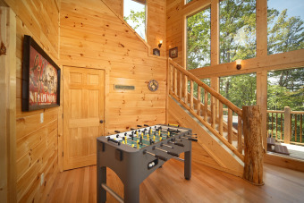 Lake House 2 Bedroom Cabin with 28 Foot Wall of Glass Great Room and 18 Foot Rain Shower, , on Powdermilk Creek - Gatlinburg in Tennessee - Lakehouse Vacation Rental - Lake Home for rent on LakeHouseVacations.com