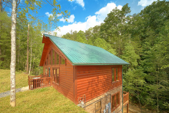 Lake House 2 Bedroom Luxury Cabin with 28 Foot Ceilings and 18 foot Rain Tower Shower, , on Powdermilk Creek - Gatlinburg in Tennessee - Lakehouse Vacation Rental - Lake Home for rent on LakeHouseVacations.com