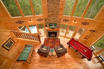 Lake House Luxury 2 Bedroom Gatlinburg Cabin with 18 foot Rain Shower!, , on Powdermilk Creek - Gatlinburg in Tennessee - Lakehouse Vacation Rental - Lake Home for rent on LakeHouseVacations.com