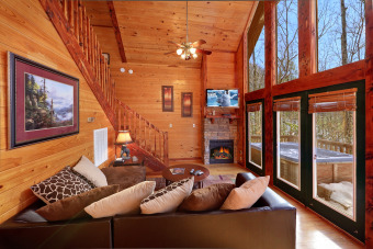 Lake House Secluded 1 Bedroom Cabin Bordering The Great Smoky Mountain National Park, , on Powdermilk Creek - Gatlinburg in Tennessee - Lakehouse Vacation Rental - Lake Home for rent on LakeHouseVacations.com