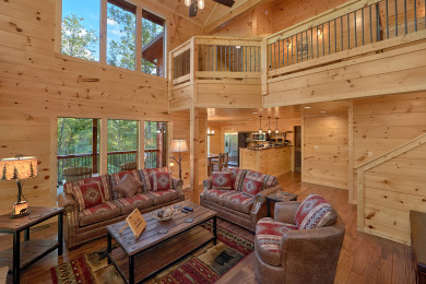 Lake House Amazing High End Luxury Indoor Pool Cabin with Theater Room and Views, , on Powdermilk Creek - Gatlinburg in Tennessee - Lakehouse Vacation Rental - Lake Home for rent on LakeHouseVacations.com