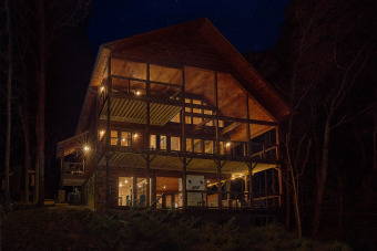 Lake House Luxury cabin with private Heated Indoor Pool, Theater Room, Outdoor living!, , on Powdermilk Creek - Gatlinburg in Tennessee - Lakehouse Vacation Rental - Lake Home for rent on LakeHouseVacations.com