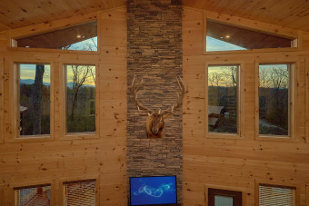 Lake House Private indoor pool cabin with outdoor living area, game room, theater room, , on Powdermilk Creek - Gatlinburg in Tennessee - Lakehouse Vacation Rental - Lake Home for rent on LakeHouseVacations.com