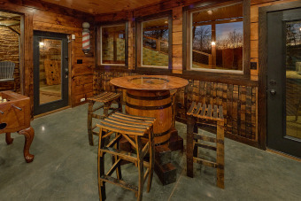 Lake House Private indoor pool cabin with outdoor living area, game room, theater room, , on Powdermilk Creek - Gatlinburg in Tennessee - Lakehouse Vacation Rental - Lake Home for rent on LakeHouseVacations.com