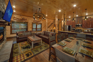 Lake House Indoor Pool Cabin with Interactive Game Center, Outdoor Living, Putt Putt, , on Sandsuck Branch in Tennessee - Lakehouse Vacation Rental - Lake Home for rent on LakeHouseVacations.com