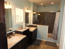Lake House Reelax And Reelease, Master Bathroom, on Kerr Lake / Buggs Island in Virginia - Lakehouse Vacation Rental - Lake Home for rent on LakeHouseVacations.com