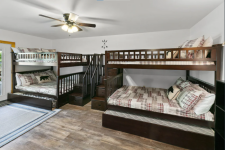 Lake House Docs Lake Escape - 10ac , Full over full bunks with twin trundles and stair storage,  500# limit each , on Norris Lake in Tennessee - Lakehouse Vacation Rental - Lake Home for rent on LakeHouseVacations.com