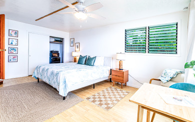 Lake House Oceanfront in Hilo Hale Kai Suites Bamboo Room - King Bed, Private Bathroom, , on Big Island - Hilo in Hawaii - Lakehouse Vacation Rental - Lake Home for rent on LakeHouseVacations.com