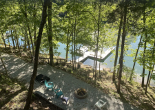 Lake House Witt's Cove Landing - 5bd, 3.5ba, Newly stained dock awaits just a few steps from the fire pit landing, on Norris Lake in Tennessee - Lakehouse Vacation Rental - Lake Home for rent on LakeHouseVacations.com
