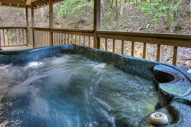 Lake House Find Your Inner Peace (and a Hot Tub!) in Gatlinburg Tranquil Cabin, , on West Prong Little Pigeon River - Gatlinburg in Tennessee - Lakehouse Vacation Rental - Lake Home for rent on LakeHouseVacations.com