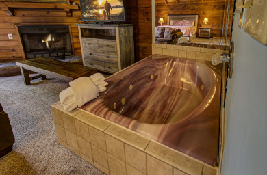 Lake House Find Your Inner Peace (and a Hot Tub!) in Gatlinburg Tranquil Cabin, , on West Prong Little Pigeon River - Gatlinburg in Tennessee - Lakehouse Vacation Rental - Lake Home for rent on LakeHouseVacations.com
