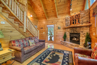 Lake House Secluded 1 bedroom Log Cabin Sky Harbor Resort Pigeon Forge Gatlinburg TN, , on  in Tennessee - Lakehouse Vacation Rental - Lake Home for rent on LakeHouseVacations.com