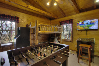 Lake House Secluded Gatlinburg Log Cabin with Incredible Views & Video Arcade Game Room!, , on Douglas Lake in Tennessee - Lakehouse Vacation Rental - Lake Home for rent on LakeHouseVacations.com