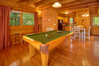 Lake House Romantic 1 Bedroom Pigeon Forge Cabin with pool table, Big screen TV, & views, , on Douglas Lake in Tennessee - Lakehouse Vacation Rental - Lake Home for rent on LakeHouseVacations.com