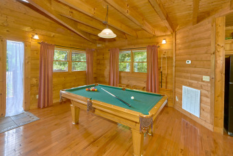 Lake House Romantic 1 Bedroom Pigeon Forge Cabin with pool table, Big screen TV, & views, , on Douglas Lake in Tennessee - Lakehouse Vacation Rental - Lake Home for rent on LakeHouseVacations.com