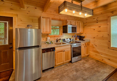 Lake House New 1 Bedroom - Sleeps 4 - Bring the kids ), , on West Prong Little Pigeon River in Tennessee - Lakehouse Vacation Rental - Lake Home for rent on LakeHouseVacations.com