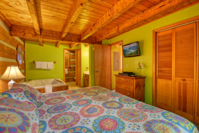 Lake House Get Your Gatlinburg Groove On! - Fun-Filled Cabin for Up to Four Guests, , on West Prong Little Pigeon River - Gatlinburg in Tennessee - Lakehouse Vacation Rental - Lake Home for rent on LakeHouseVacations.com