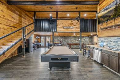 Lake House Overlooking Ski Mountain with Private Pool Swim Spa and Amazing Game Room, , on West Prong Little Pigeon River - Gatlinburg in Tennessee - Lakehouse Vacation Rental - Lake Home for rent on LakeHouseVacations.com