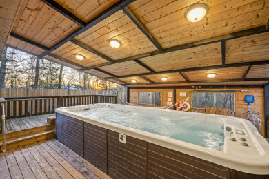 Lake House Overlooking Ski Mountain with Private Pool Swim Spa and Amazing Game Room, , on West Prong Little Pigeon River - Gatlinburg in Tennessee - Lakehouse Vacation Rental - Lake Home for rent on LakeHouseVacations.com