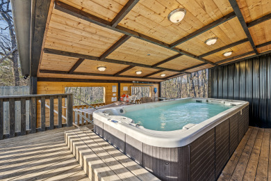 Lake House Overlooking Ski Mountain with Private Pool Swim Spa and Amazing Game Room, , on West Prong Little Pigeon River - Gatlinburg in Tennessee - Lakehouse Vacation Rental - Lake Home for rent on LakeHouseVacations.com