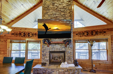Lake House Custom Gatlinburg View Log cabin with EV Charging Station, and Games!, , on West Prong Little Pigeon River - Gatlinburg in Tennessee - Lakehouse Vacation Rental - Lake Home for rent on LakeHouseVacations.com