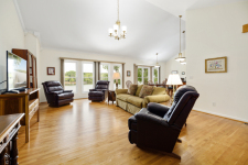 Lake House Kingfisher Point Lake House, Main Level Living Room - Lake View, on Kerr Lake / Buggs Island in Virginia - Lakehouse Vacation Rental - Lake Home for rent on LakeHouseVacations.com