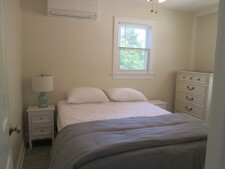 Lake House Newly Renovatored Waterfront With Central Air, Private Dock And Electric Boat, bedroom with queen bed, on Amston Lake in Connecticut - Lakehouse Vacation Rental - Lake Home for rent on LakeHouseVacations.com