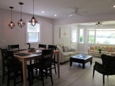 Lake House Newly Renovatored Waterfront With Central Air, Private Dock And Electric Boat, open living space, on Amston Lake in Connecticut - Lakehouse Vacation Rental - Lake Home for rent on LakeHouseVacations.com