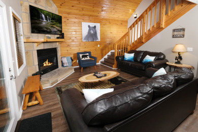 Lake House 3BR Chalet near Gatlinburg Arts & Crafts District with Ridgetop Views!, , on West Prong Little Pigeon River - Gatlinburg in Tennessee - Lakehouse Vacation Rental - Lake Home for rent on LakeHouseVacations.com
