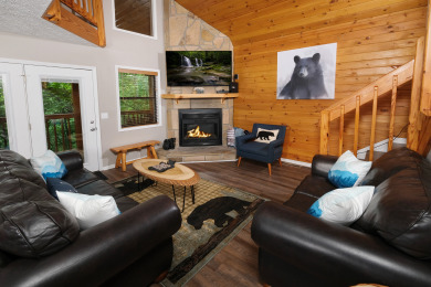 Lake House 3BR Chalet near Gatlinburg Arts & Crafts District with Ridgetop Views!, , on West Prong Little Pigeon River - Gatlinburg in Tennessee - Lakehouse Vacation Rental - Lake Home for rent on LakeHouseVacations.com