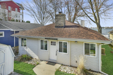 Lake House Lake Front On Lake Wawasee, Back of the house, on Lake Wawasee in Indiana - Lakehouse Vacation Rental - Lake Home for rent on LakeHouseVacations.com