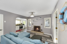 Lake House Lake Front On Lake Wawasee, Living room, Gas one button electronic fireplace, on Lake Wawasee in Indiana - Lakehouse Vacation Rental - Lake Home for rent on LakeHouseVacations.com