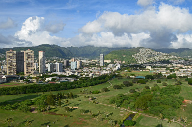 Lake House HIGH Floor wCanal, Mtn and Partial Ocean Views! AC, WD, WiFi, Pool,Parking!, , on Oahu - Honolulu in Hawaii - Lakehouse Vacation Rental - Lake Home for rent on LakeHouseVacations.com